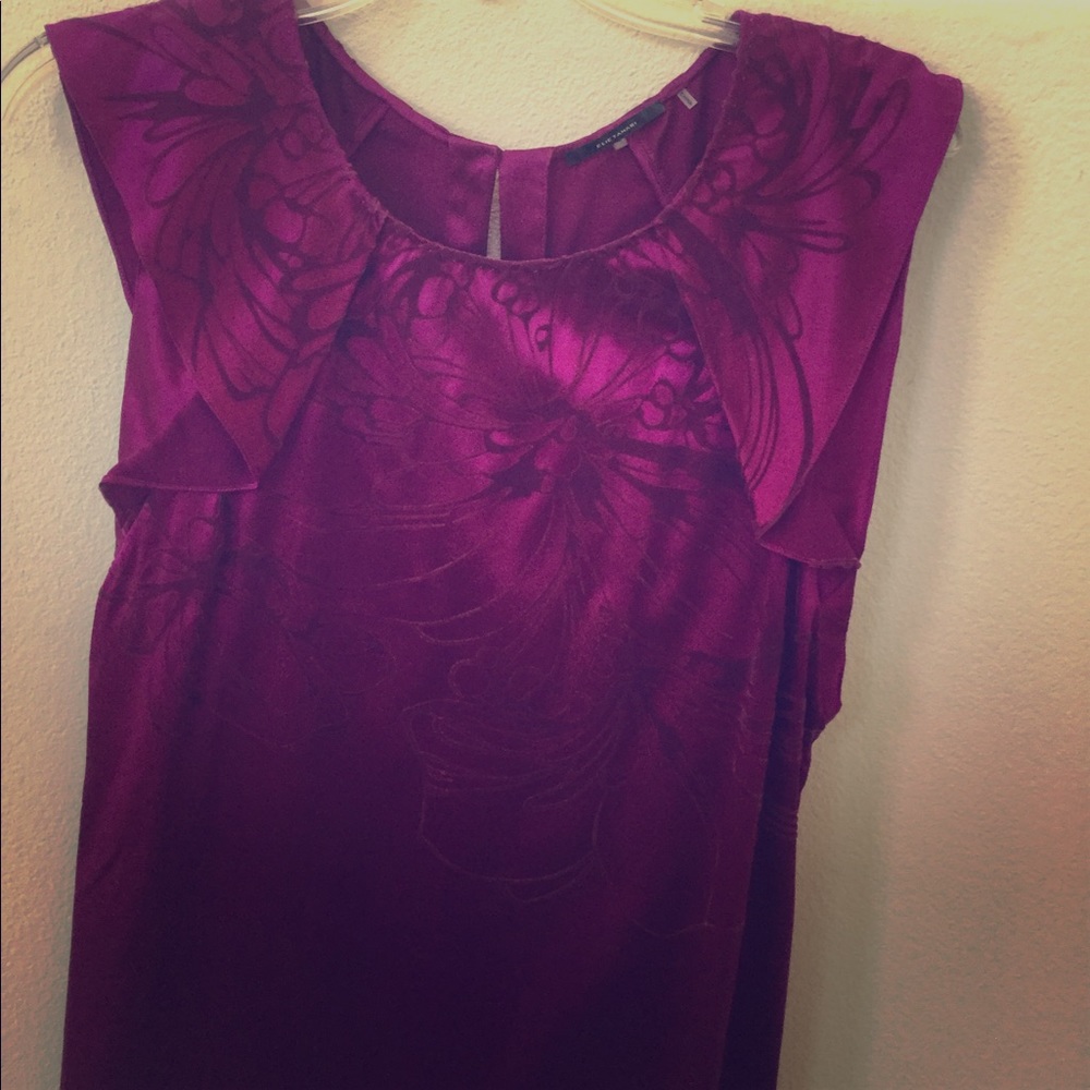 Elie Tahari Silk Fushia Blouse